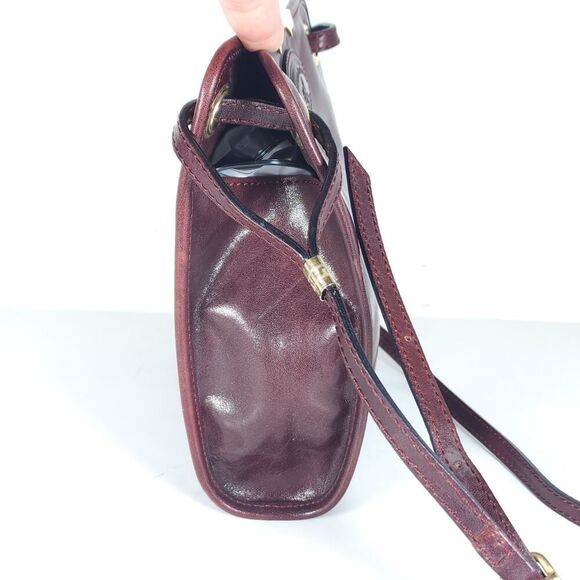 Aldo Filosini VTG Brown Leather Craftsman Crossbody Shoulder Bag Made In Italy - Picture 6 of 15